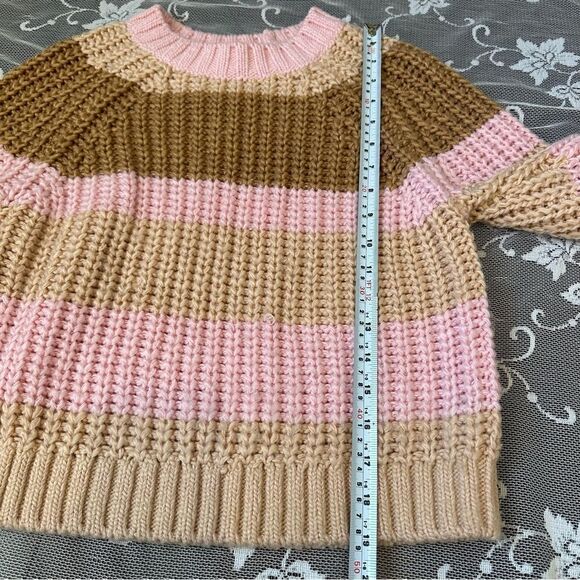 Finders Keepers Mariposa Striped Chunky Knit Crewneck Pullover Sweater Size XS - Picture 10 of 16